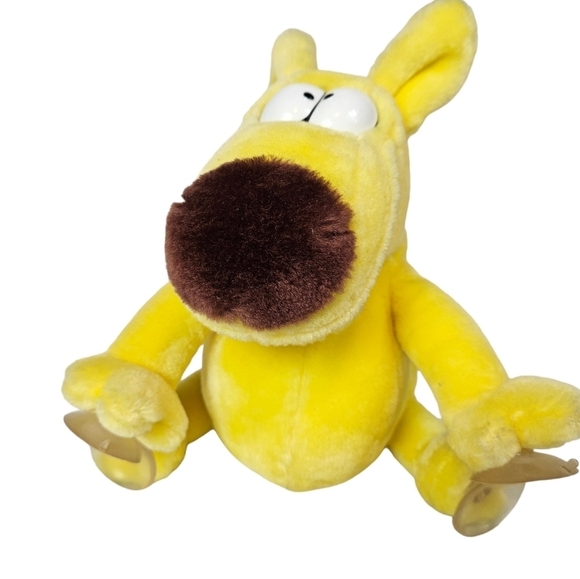 Vintage 1987 Mother Goose & Grimm Yellow Grimmy Dog Stuffed Car Window Cling - Picture 5 of 12